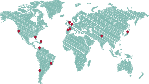 Lleida, Madrid, London, Miami, San Francisco, Paris, New Delhi, Santiago de Chile, Bogotá, São Paulo, Tokyo, Santo Domingo