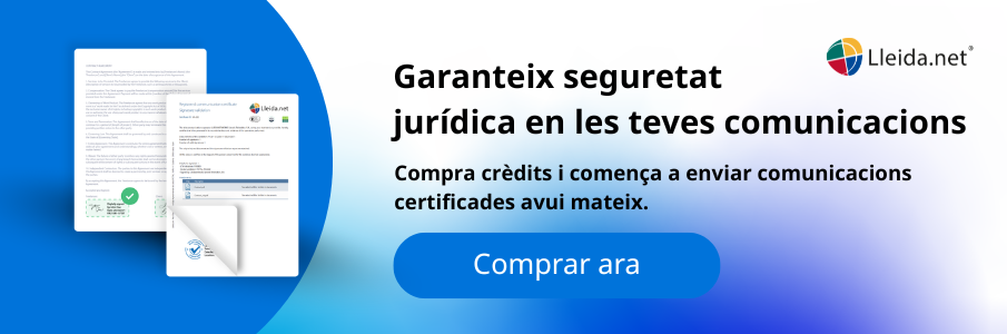 Compra de crèdits Lleida.net per certificar comunicacions i complir amb la Llei Orgànica 1/2025