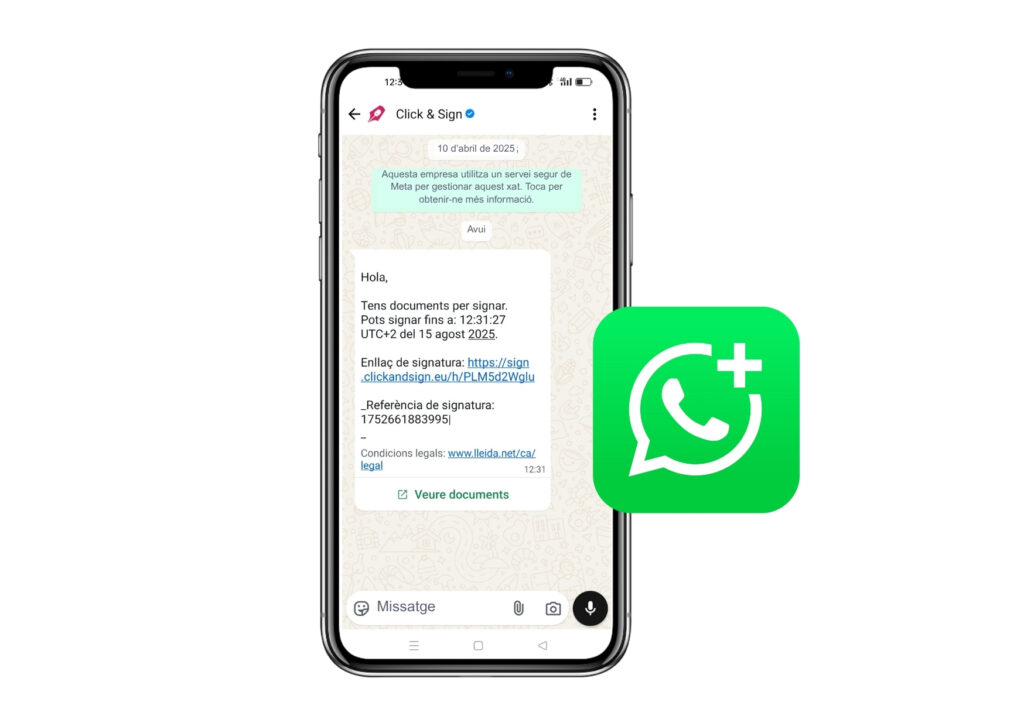 Signatura electrónica per WhatsApp