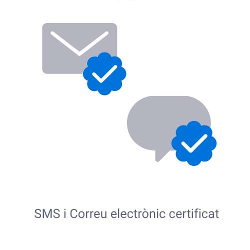 SMS i correu electrònic certificat