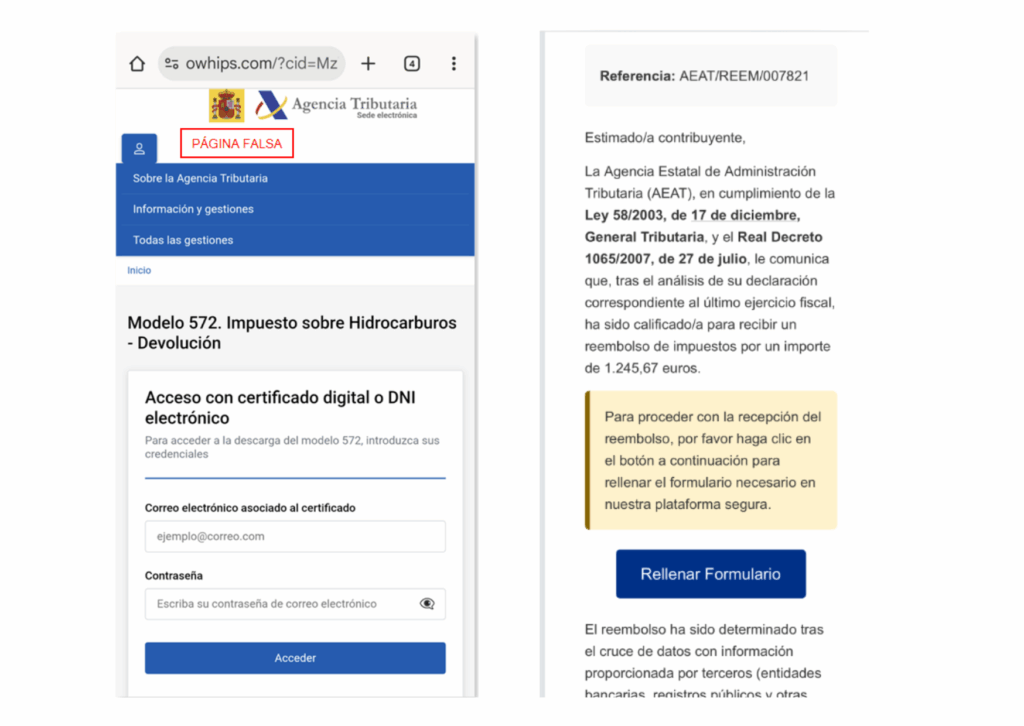 fraude digital agencia tributaria