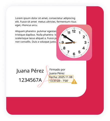 Documento PDF firmado electrónicamente con sello de tiempo para asegurar la validez legal de la firma y la integridad del contenido