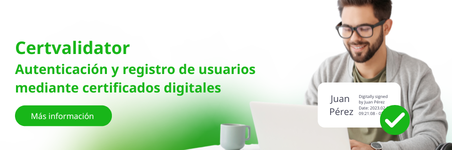 Autenticación y registro de usuarios mediante certificados digitales. 