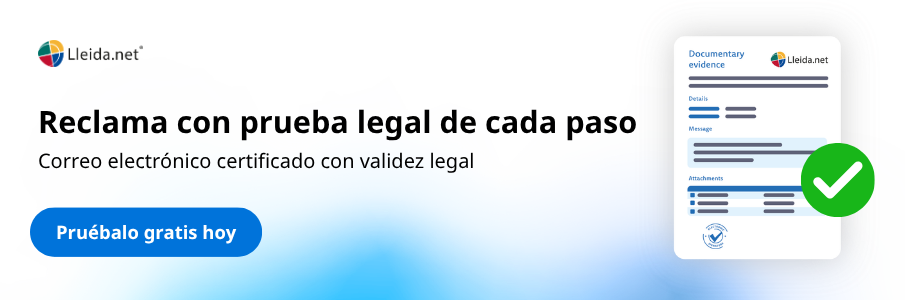 demuestra que enviaste una reclamación extrajudicial al banco mediante un correo electrónico certificado